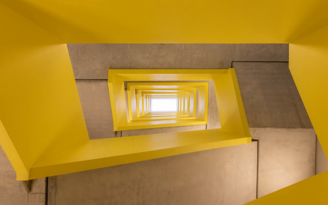 Yellow room white window abstract free wallpaper for desktop - medium preview image