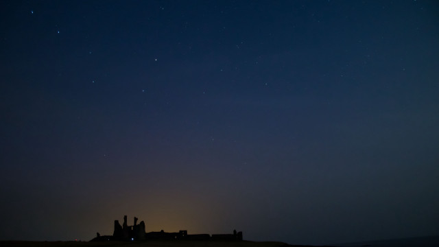 Castle starry night sky moon free wallpaper for desktop - medium preview image