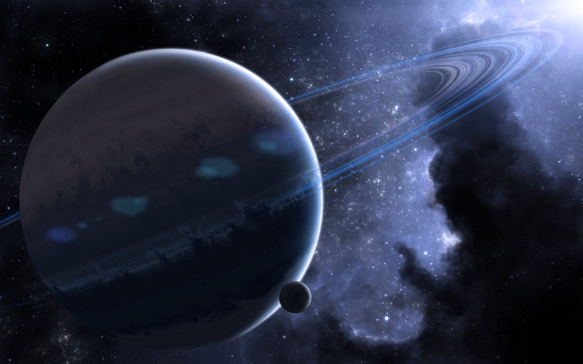 Planet ring star background space #6 free wallpaper for desktop - medium preview image