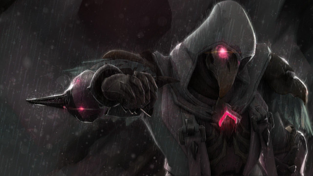 Hooded man knife red eyes free wallpaper for desktop - medium preview image
