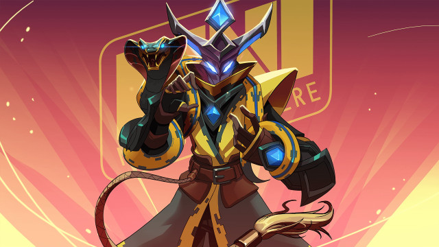 Stylized character pointed head sword free wallpaper for desktop - medium preview image