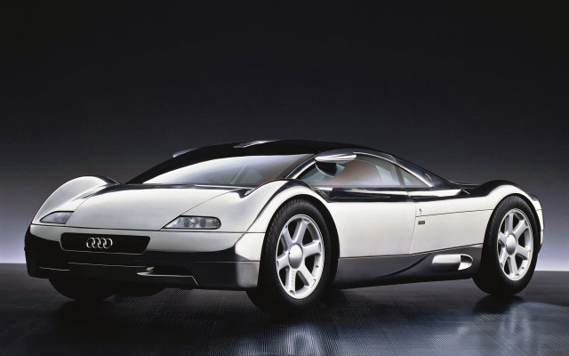 White black car digital rendering free wallpaper for desktop - medium preview image