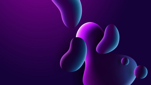 Purple blue generative art 3d free wallpaper for desktop - medium preview image