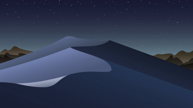 Night sky stars mountain blue #2 free wallpaper for desktop - medium preview image