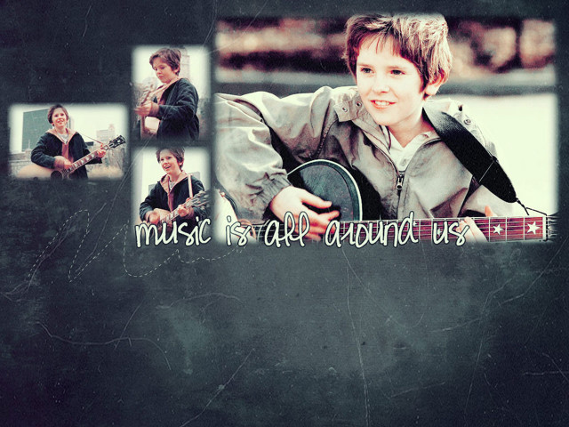 Boy guitar song caption music free wallpaper for desktop - medium preview image