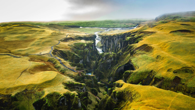 Lush green river valley mountains #2 free wallpaper for desktop - medium preview image