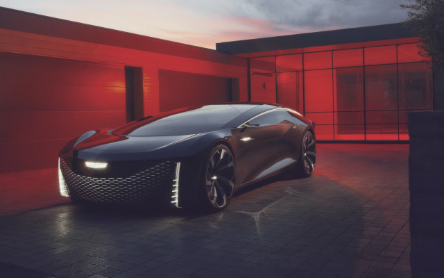 Futuristic car garage red light #2 free wallpaper for desktop - medium preview image