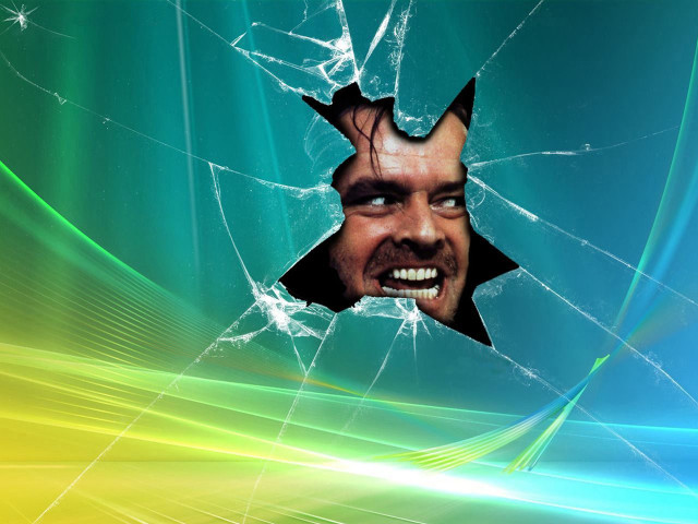 Broken glass mans face starry free wallpaper for desktop - medium preview image