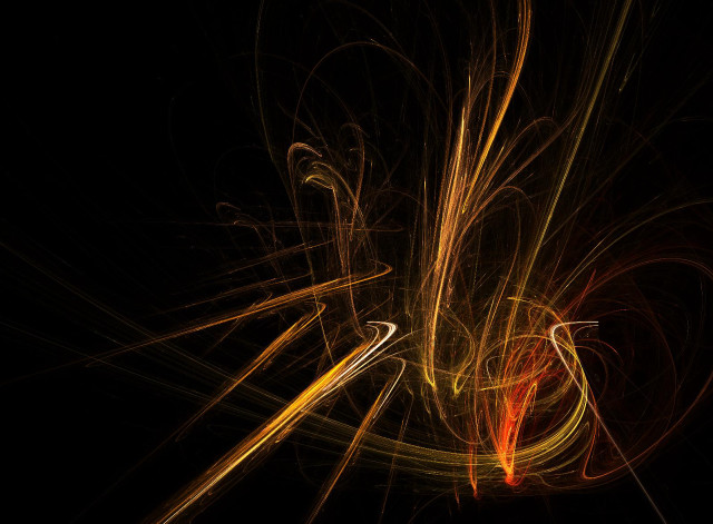 Black background yellow red swirl #2 free wallpaper for desktop - medium preview image