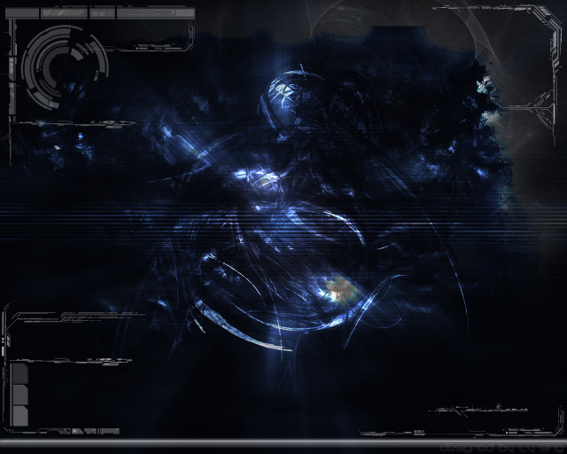 Blue black abstract lines dots free wallpaper for desktop - medium preview image