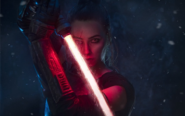 Aya goda light saber snow free wallpaper for desktop - medium preview image