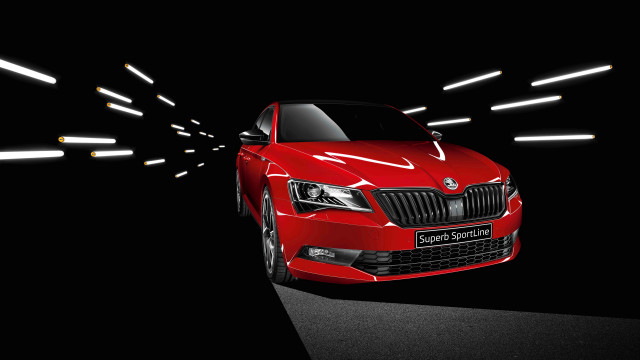 Red car tunnel of light free wallpaper for desktop - medium preview image