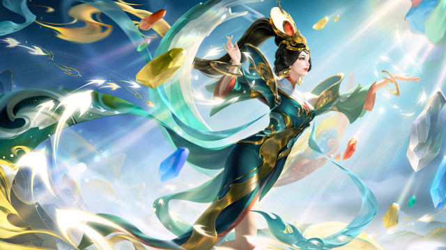 Woman bird costume cloisonnism legend free wallpaper for desktop - medium preview image