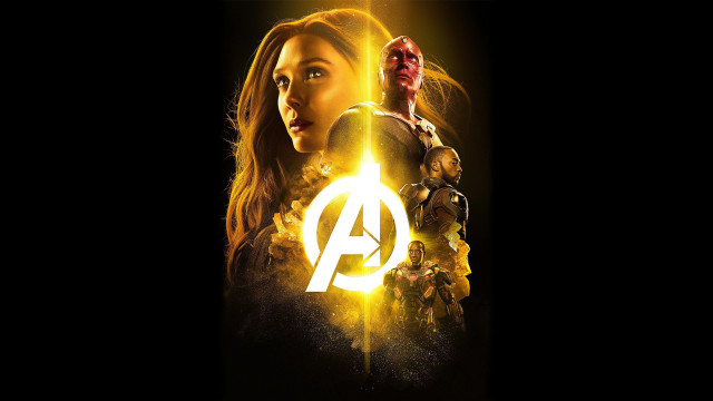 Avengers poster yellow light planet free wallpaper for desktop - medium preview image