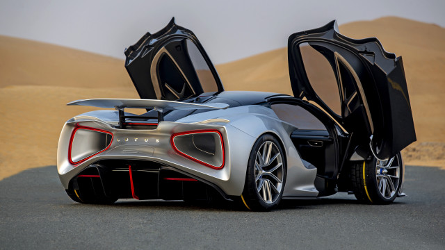 Silver sports car desert road #4 free wallpaper for desktop - medium preview image