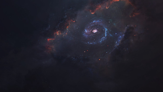 Spiral galaxy star center black #2 free wallpaper for desktop - medium preview image