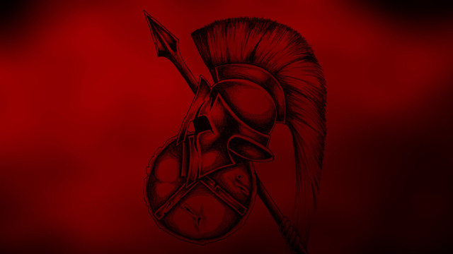 Helmet spear backpack gradient armor free wallpaper for desktop - medium preview image