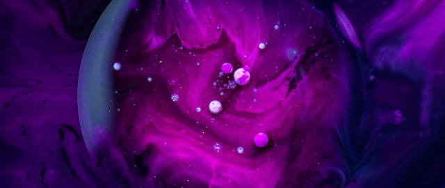 Purple blue abstract bubbles galaxy free wallpaper for desktop - medium preview image