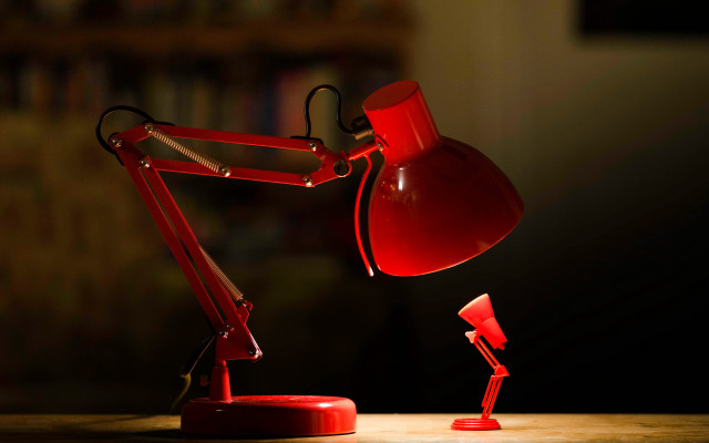 Red lamp table dark room #2 free wallpaper for desktop - medium preview image