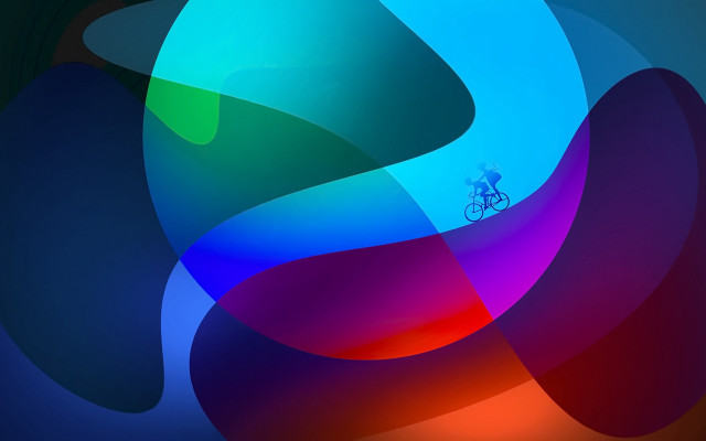Colorful abstract bicycle blue red free wallpaper for desktop - medium preview image