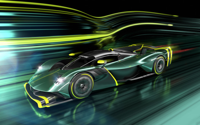 Green yellow sportscar speeding speed free wallpaper for desktop - medium preview image
