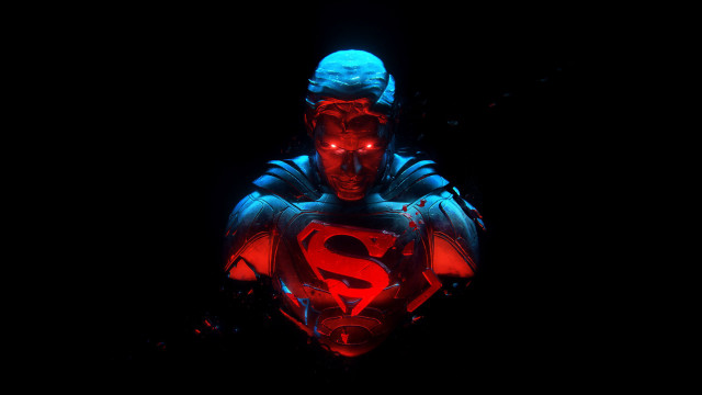 Red suit man superman skull free wallpaper for desktop - medium preview image