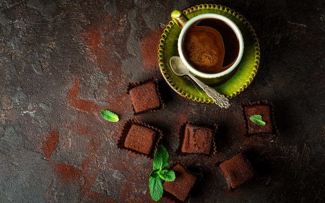Tea brownies spoon plant night free wallpaper for desktop - medium preview image