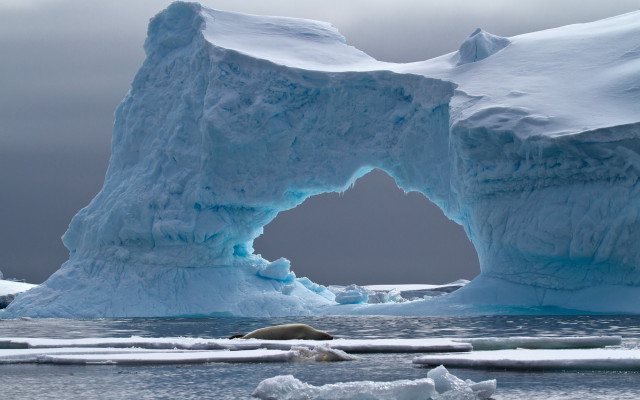 Iceberg hole water ecological art free wallpaper for desktop - medium preview image
