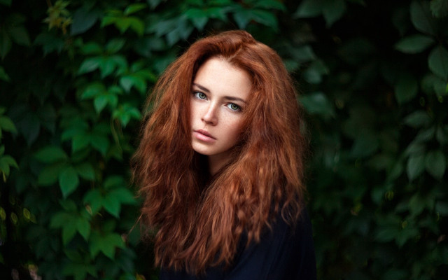 Elina karimova red hair nature free wallpaper for desktop - medium preview image