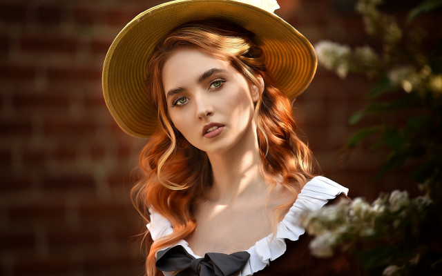 Elina karimova pre raphaelite brick free wallpaper for desktop - medium preview image