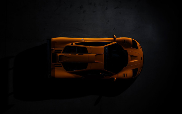 Yellow sports car dark room #6 free wallpaper for desktop - medium preview image