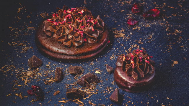 Chocolate dessert table pieces rococo free wallpaper for desktop - medium preview image