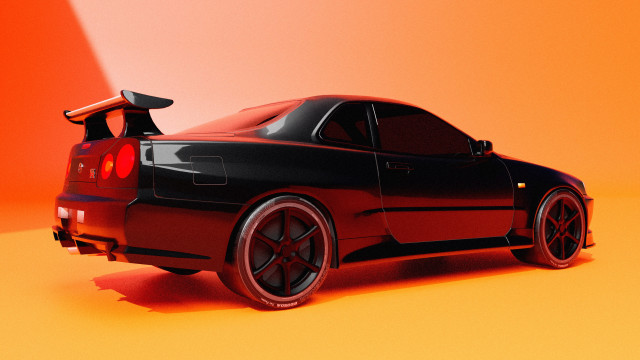 Black sports car red taillight #4 free wallpaper for desktop - medium preview image