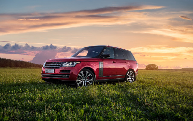 Red rover field sunset clouds free wallpaper for desktop - medium preview image