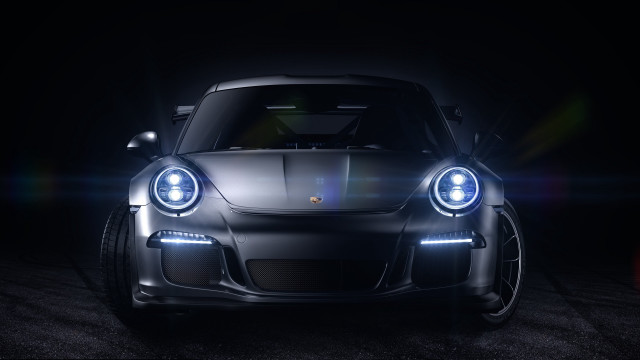 Car headlights spotlight dark room #2 free wallpaper for desktop - medium preview image
