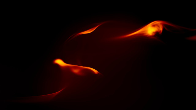 Red black volumetric fire embers free wallpaper for desktop - medium preview image