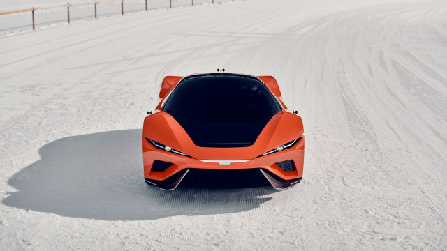 Car snow parked fence field free wallpaper for desktop - medium preview image