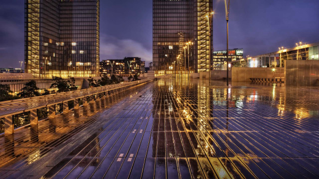 Tokyo night city lights rain free wallpaper for desktop - medium preview image