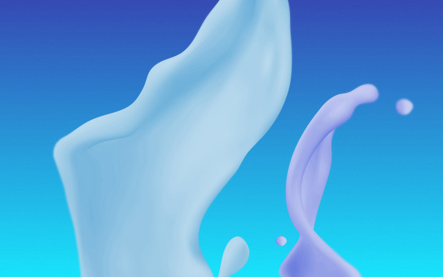 Blue white liquid poured glass free wallpaper for desktop - medium preview image