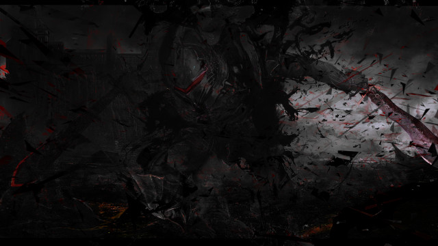 Dark spooky demon blood splatters free wallpaper for desktop - medium preview image