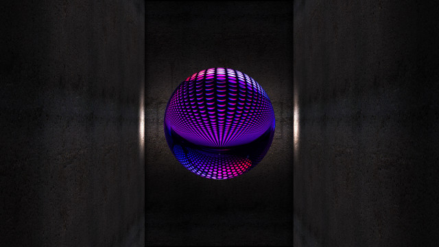 Purple ball dark room light free wallpaper for desktop - medium preview image