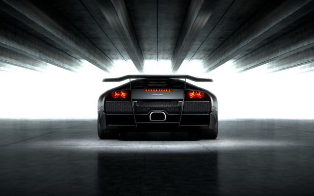 Black sports car dark room #22 free wallpaper for desktop - medium preview image