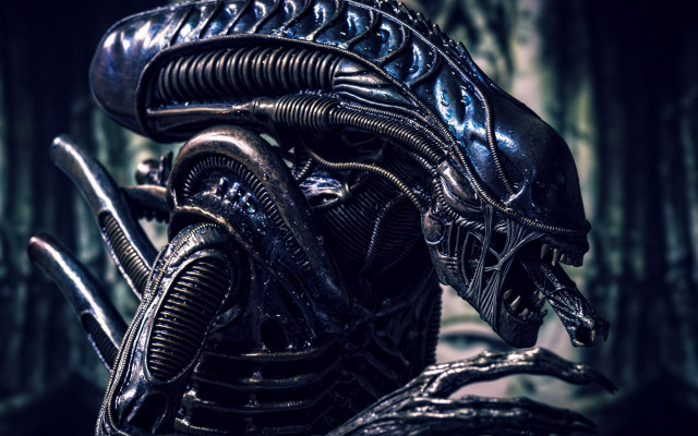 Alien forest mystery sharp teeth free wallpaper for desktop - medium preview image