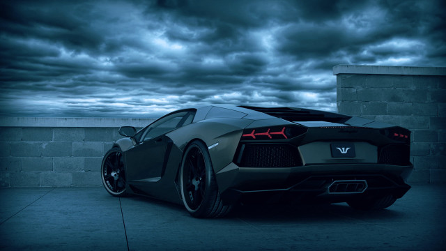 Sports car night parking lot #3 free wallpaper for desktop - medium preview image