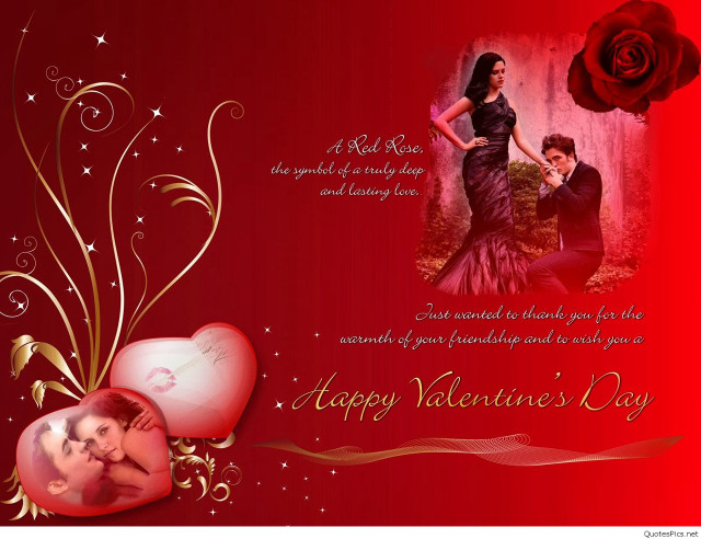 Valentines day card couple rose free wallpaper for desktop - medium preview image