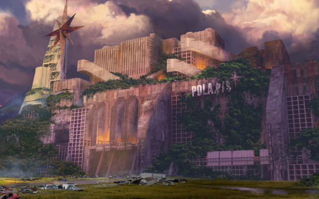 City star ruins pagoda sunset free wallpaper for desktop - medium preview image