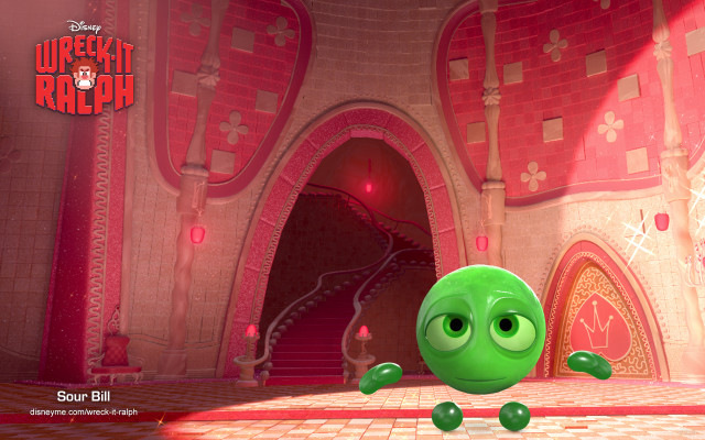 Green alien red white building free wallpaper for desktop - medium preview image