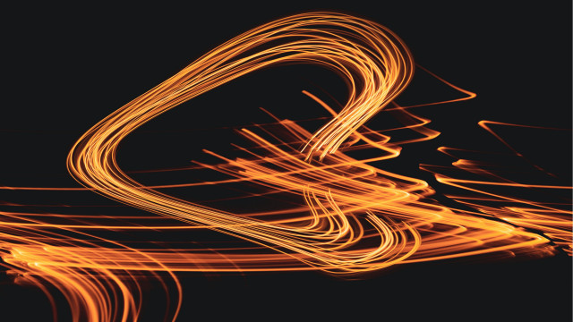 Blurry orange lights fire explosion free wallpaper for desktop - medium preview image