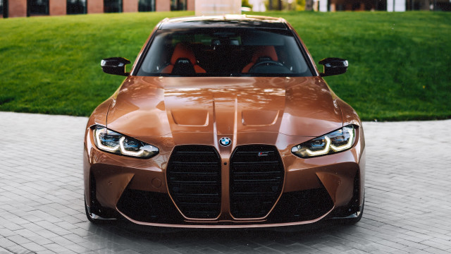 Brown car brick road green free wallpaper for desktop - medium preview image