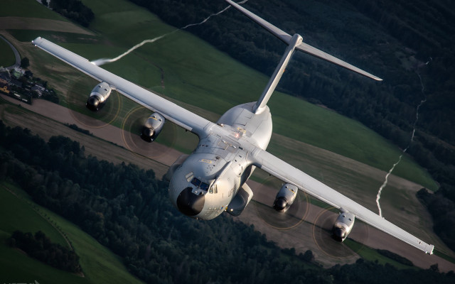 Airplane lushgreenfield foresthills evening tone free wallpaper for desktop - medium preview image